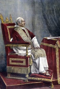 Porträt von Gioacchino PECCI, Leo XIII (1810 - 1903), 254. Papst (1878 - 1903)