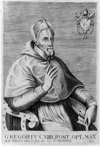 Porträt von Gregor XIV (1535 - 1591) von Unknown artist