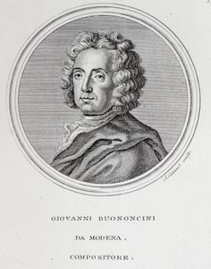 Porträt des italienischen Barockkomponisten und Cellisten Giovanni Battista Bononcini
