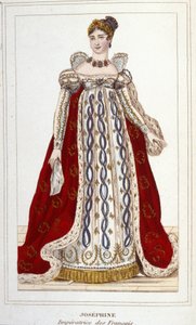 Porträt von Joséphine de Beauharnais Bonaparte (1763-1814), Kaiserin der Franzosen (Stich von 1830) von Unknown artist