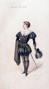 Porträt von Lucio, Tenor in Lucia di Lammermoor, Oper von Gaetano Donizetti