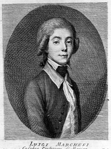 Porträt von Luigi Marchesi (1754 - 1829), auch bekannt als Marchesini, italienischer Kastrat. von Unknown artist