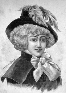 Porträt von Mademoiselle de Fontenay oder Teresa (Theresa oder Terezia) Cabarrus, genannt Madame Tallien (Talien), Prinzessin von Caraman Chimay (1773 - 1835) - in „Les Contemporains“, o.D. Ende 19. Jahrhundert von Unknown artist