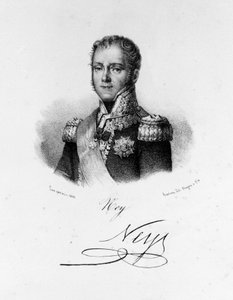 Porträt von Michel Ney, Herzog von Elchingen, Prinz von der Moskwa (1769 - 1815), Marschall von Frankreich. Gravur aus dem 19. Jahrhundert.