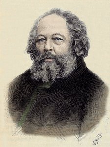 Porträt von Michail Alexandrowitsch Bakunin (1814-1876), russischer Anarchist.