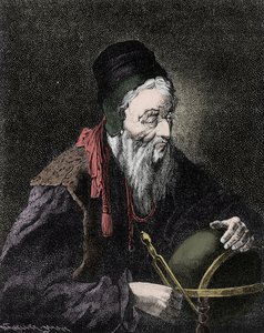 Porträt von Nostradamus, Michel de Notre Dame (1503-1566) französischer Astrologe und Arzt - Gravur des 19. Jahrhunderts von Unknown artist