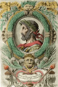 Porträt von Odoaker (Odovacar), Anführer der Heruler, Verbündeter der Hunnen und Minister von Attila (435-493). Gravur des 18. Jahrhunderts. von Unknown artist
