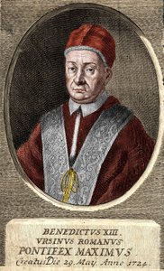 Porträt von Papst Benedikt XIII. (Vincenzo Maria Orsini) (1649 - 1730), 243. Papst von Unknown artist