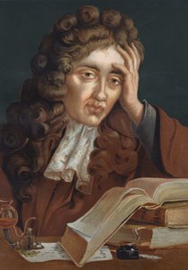 Porträt von Robert Boyle (1627-1691), irischer Physiker und Chemiker. basierend auf „La Ciencia y sus Hombres“ von Louis Figuier. Barcelona 1881 von Unknown artist