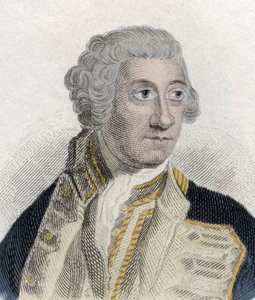 Porträt von Sir Charles Saunders (ca. 1715-1775), englischer Admiral der britischen Royal Navy und Erster Lord der Admiralität. Stich aus dem 19. Jahrhundert