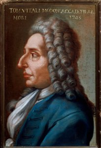 Porträt von Tommaso Antonio Vitali Modoni (1663-1745) italienischer Komponist und Geiger. Anonymes Gemälde. 18. Jahrhundert. Bologna, Civico Museo