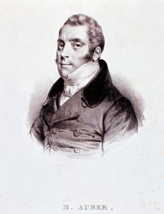 Porträt des englischen Komponisten Daniel Francois Esprit Auber (1782-1871). Gravur. 19. Jahrhundert. Mailand, Biblioteca del Conservatorio von Unknown artist