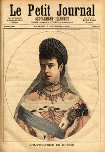 Porträt der dänischen Prinzessin Maria Sophie Dagmar (1847-1928), die unter dem Namen Maria Feodorovna (oder Fiodorovna, oder Fedorovna) im Jahr 1866 Alexander Alexandrowitsch Romanow (1845-1894), oder Alexander III. Kaiser (Zar) von Russland heiratete. Gr