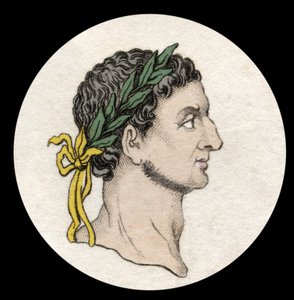 Porträt des römischen Kaisers Otho (Marcus Otho Caesar Augustus) (32-69). Gravur des 19. Jahrhunderts von Unknown artist