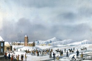 Gefangene des Russlandfeldzugs auf dem Transfer von Nerva nach Nowgorod, März 1814. Rom, Museo Napoleonico