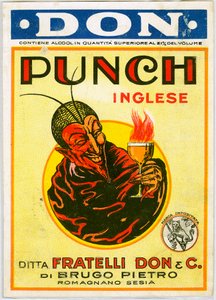 Punch Inglese Alkoholwerbung mit einem Teufel von Unknown artist