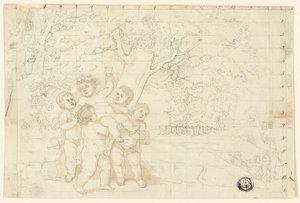 Putti tragen den jungen Bacchus von Unknown artist
