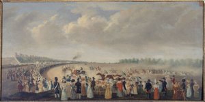 Rennen auf dem Champ-de-Mars, heutiges 8. Arrondissement, um 1830, zwischen 1801 und 1900 von Unknown artist