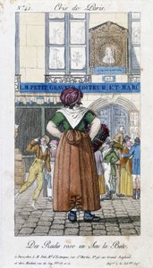 Radieschenhändler auf den Straßen von Paris - in „Cris de Paris“, Anfang 19. Jahrhundert von Unknown artist