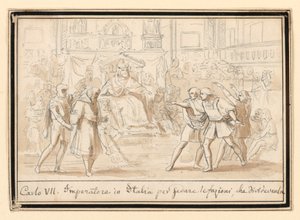 Versöhnung der Feinde in Italien durch Kaiser Heinrich VII. von Unknown artist