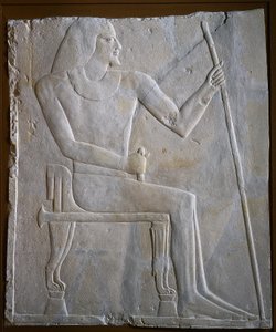 Relief von Nyankhnesut sitzend