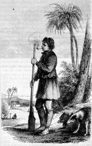 Darstellung eines Freibeuters in Santo Domingo im 17. Jahrhundert von Unknown artist
