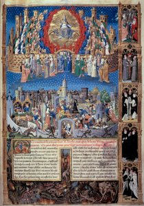 Darstellung der Stadt Gottes und der Stadt der Menschen Miniatur aus „De civitate dei“ von Augustinus von Hippo von Unknown artist