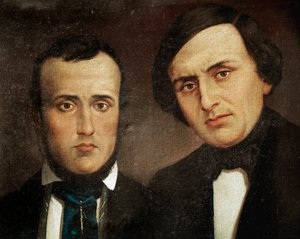 Porträt der Brüder Attilio Bandiera (1810-1844) und Emilio Bandiera (1819-1844) von Unknown artist