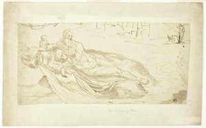 Fluss Tiber mit Romulus und Remus von Unknown artist