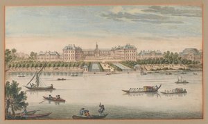 Royal Hospital Chelsea, Blick vom Fluss, ca. 1750 von Unknown