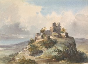 Ruinen auf einem Hügel von Unknown artist