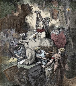 Opferung an heidnische Gottheiten von Unknown artist