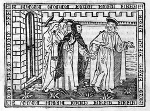 Der heilige Petrus wird von Savonarola an der Hand geführt