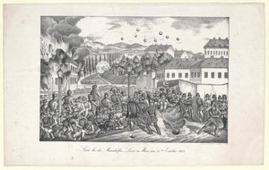 Szene an der Mariahilfer Linie nach Wien von Unknown artist