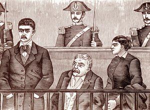 Szene eines Mafia-Falls im Jahr 1860