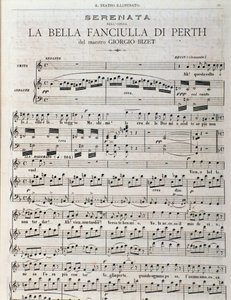 Notenblatt für Die schöne Magd von Perth, Oper von Georges Bizet
