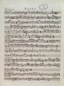 Notenseite der Periodischen Symphonie von Karl Ditters von Dittersdorf von Unknown artist