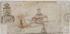 Skizzen von Burgen (verso)