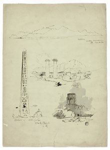 Skizzen von Patmos, Sardis, Obelisk von Heliopolis