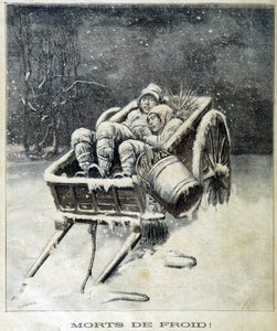 Kleiner Schornstein in der Nähe von Fougères, erfroren - in „Le Petity Journal“