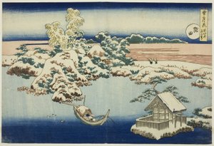 Schnee am Sumida-Fluss, aus der Serie Schnee, Mond und Blumen