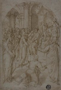 Die heilige Katharina von Alexandria im Streit mit den Doktoren