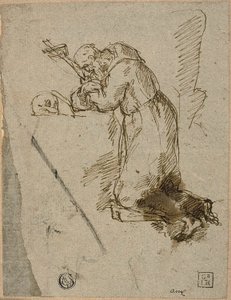 St. Franziskus von Assisi im Gebet von Unknown artist