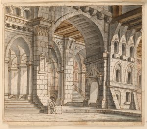 Bühnenbild, Palastinterieur von Unknown artist