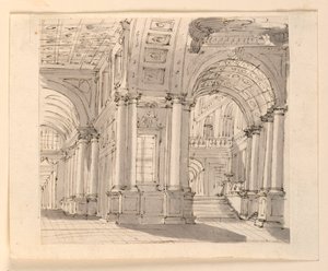 Bühnenbild, Palastinterieur von Unknown artist