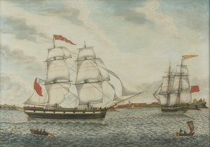 T.G. William Broderick an der Mündung des Tyne von Unknown artist
