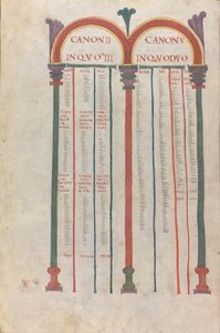 Kanonische Tafeln der vier Evangelien, Kanon II, XI Jahrhundert von Unknown artist