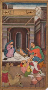 Die Anbetung der Weisen, aus einem Spiegel der Heiligkeit (Mir’at al-quds) von Pater Jerome Xavier