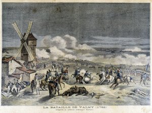 Die Schlacht von Valmy (1792), nach dem Gemälde von Horace Vernet. Illustration des „Petity Journal“ von 1892
