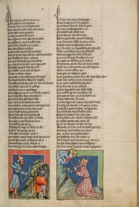 Der blinde Lamech tötet Kain; Henoch vor Gott von Unknown artist